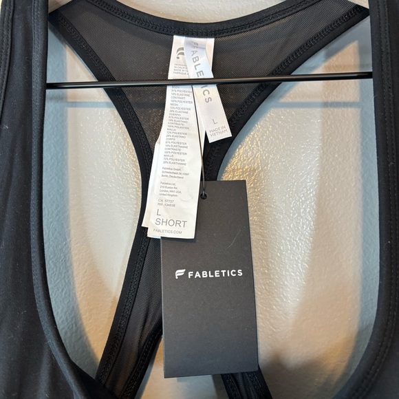 NWT Fabletics Large Short Hot Shot Pleated Mini Dress Romper Built in Bra Black - Picture 5 of 5